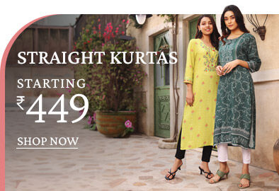Straight Kurtas for Women Starting  Rs.449