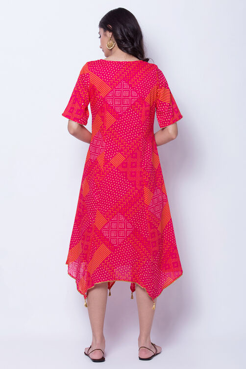Pink Cotton Kalidar Dress image number 4