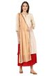 Off White Poly Chanderi Stole image number 2