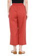 Red Cotton Slim Pants image number 4
