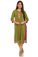 Green Straight Cotton Kurta image number 0