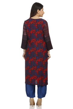 Indigo Straight Viscose Rayon Kurta image number 4