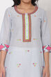 Light Blue Cotton Kurta image number 1