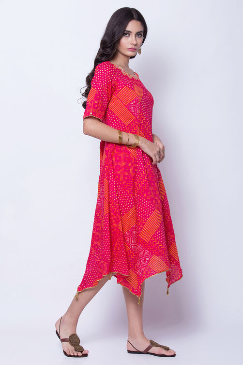 Pink Cotton Kalidar Dress image number 2