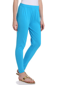 Turquoise Cotton Legging image number 3