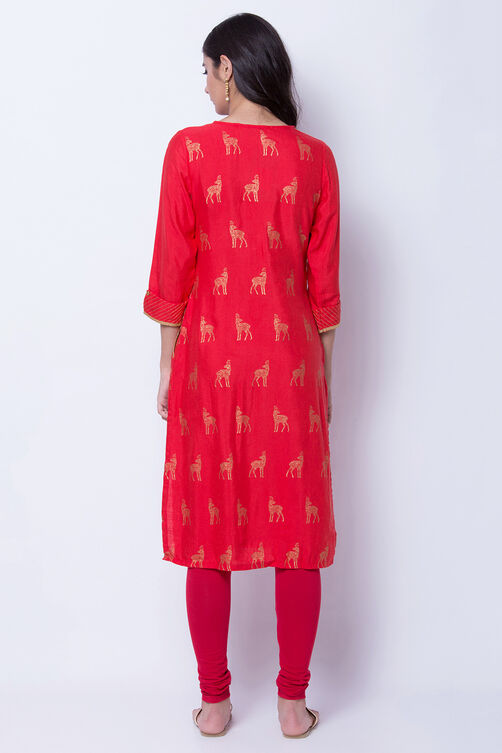 Navy Blue Viscose Straight Kurta image number 5