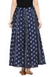 Indigo Poly Chanderi Skirt image number 4