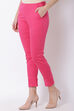 Pink Poly Lycra Slim Pants image number 2