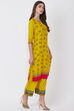 Yellow Viscose Rayon Straight Kurta image number 3