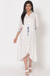 Off White Viscose A Line Dress image number 0