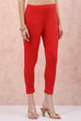 Red Cotton Leggings image number 4