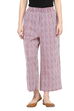 Purple Cotton Short Slim Pants image number 0