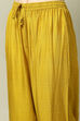 Yellow Organza Yard-dyed Kurta & Pants Suit Set image number 2