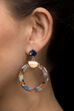 Multi Color Metal Brass Dangler Earrings image number 0