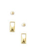 Golden Pearl Stud And Matt Gold Earring image number 1