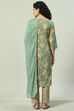 Green Cotton Blend Yard-dyed Kurta & Pants Suit Set image number 4