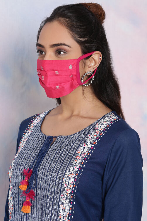 Fuschia Polyester Mask image number 3
