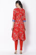 Red Viscose Straight Kurta image number 4