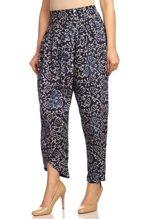 Indigo Cotton Fusion Pants image number 2