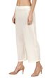 Off White Viscose Rayon Culottes image number 2