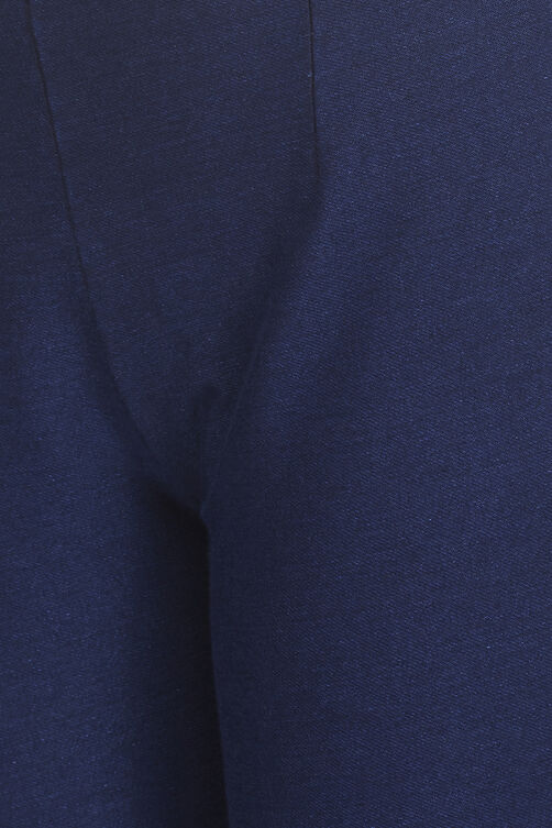 Dark Blue Cotton Slim Pants image number 1