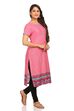 Pink Straight Cotton Kurta image number 1