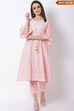 Peach Cotton A-Line Kurta image number 0