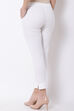 White Poly Lycra Slim Pants image number 4