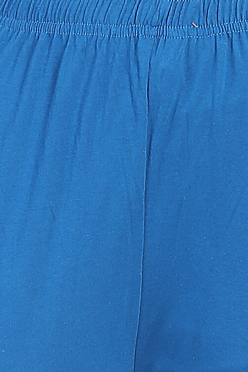 Teal Blue Cotton Leggings image number 1