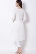 Off White Viscose Straight Kurta image number 4