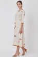 Off White Viscose Rayon Kalidar Dress image number 0