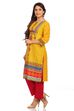 Yellow Straight Cotton Kurta image number 2