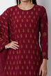 Maroon Poly Cotton Suit Set image number 1
