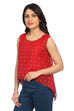 Red Poly Cotton Indie Top image number 3