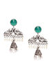 Green Metal Brass Earrings image number 1