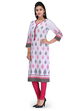 White Cotton Straight Kurta image number 2