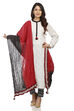 Maroon & Black Cotton Stoles image number 0