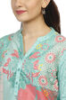 Mint Green Straight Viscose Indie Top image number 1
