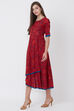 Red Viscose Rayon Kalidar Dress image number 2