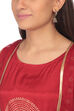 Red Flared Poly Cotton Dress image number 1
