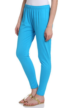 Turquoise Cotton Legging image number 2