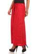 Red Asymmetric Cotton Palazzo image number 3