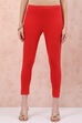 Red Cotton Leggings image number 0