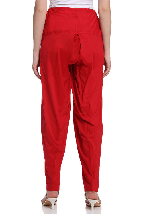 Off White Cotton Fusion Pants image number 4
