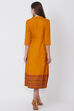 Mustard Viscose Rayon Kalidar Dress image number 4