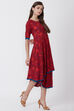 Red Viscose Rayon Kalidar Dress image number 0