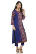 Blue Straight Viscose Kurta image number 2