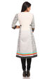 White Flared Cotton Kurta image number 1