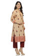 Rust Straight Cambric Cotton Kurta image number 2