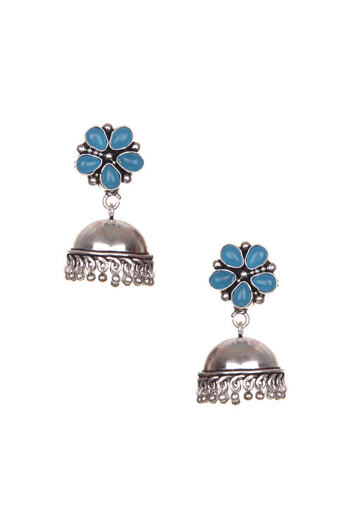 Blue Chalcedony Jhumkis image number 1